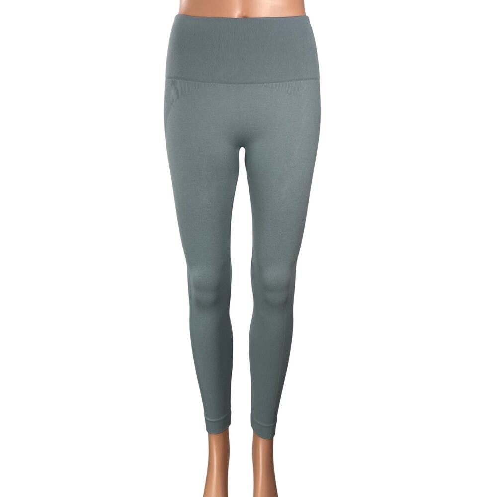 SET Active Women's Gray High Waisted Yoga Activewear Athletic Leggings Pants S
